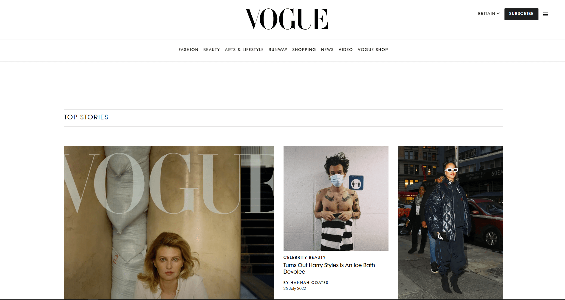 Vogue Website